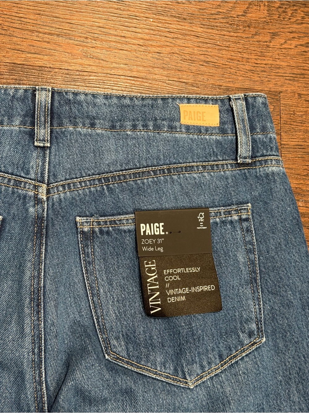Paige Jeans Womens Blue Denim Zoey Wide Leg High Rise Boho Size 29 - Picture 15 of 16